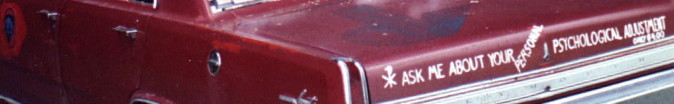A photo of the text advertising the first EP on the car